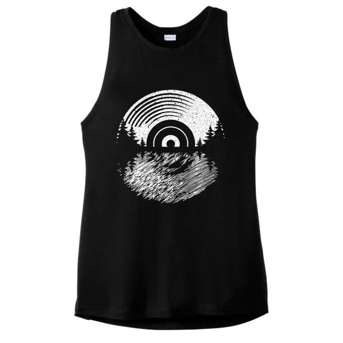 Vinyl Record Album Classic Music Player Lover Audiophile Ladies Tri-Blend Wicking Tank