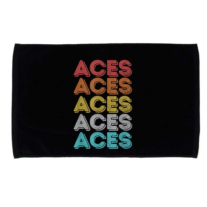 Vintage Retro Aces Microfiber Hand Towel