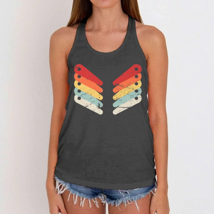 Vintage Retro Arcade Pinball Women's Knotted Racerback Tank