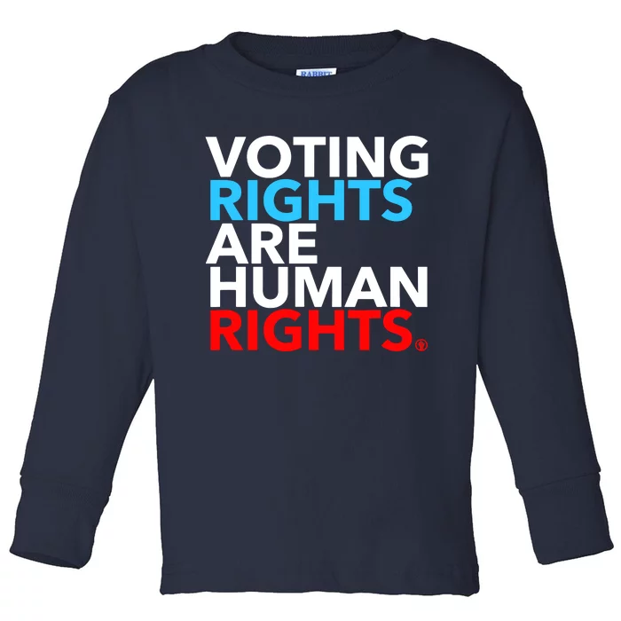 Voting Rights Are Human Rights (Red, White, Blue) Toddler Long Sleeve Shirt