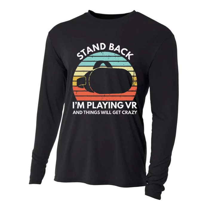 Virtual Reality Athlete Funny Vr Gamer Saying Cooling Performance Long Sleeve Crew