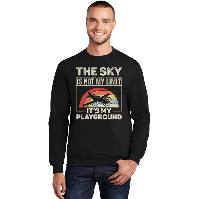 Vintage Retro Airplane Aviation Pilot Aircraft Aeroplane Sweatshirt