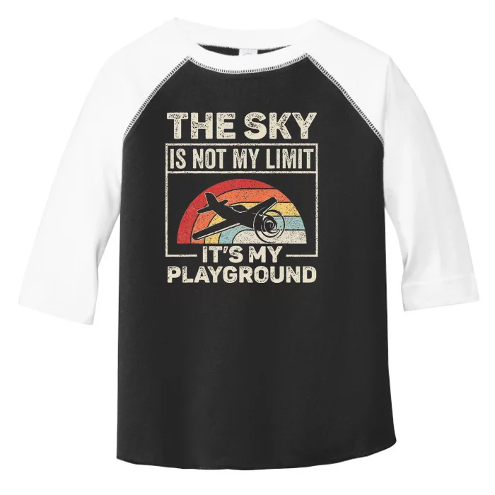 Vintage Retro Airplane Aviation Pilot Aircraft Aeroplane Toddler Fine Jersey T-Shirt