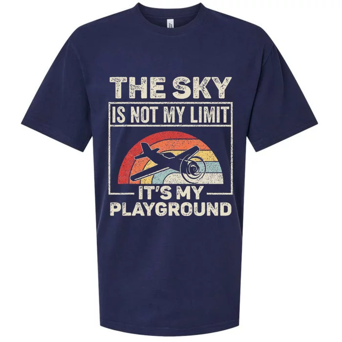 Vintage Retro Airplane Aviation Pilot Aircraft Aeroplane Sueded Cloud Jersey T-Shirt