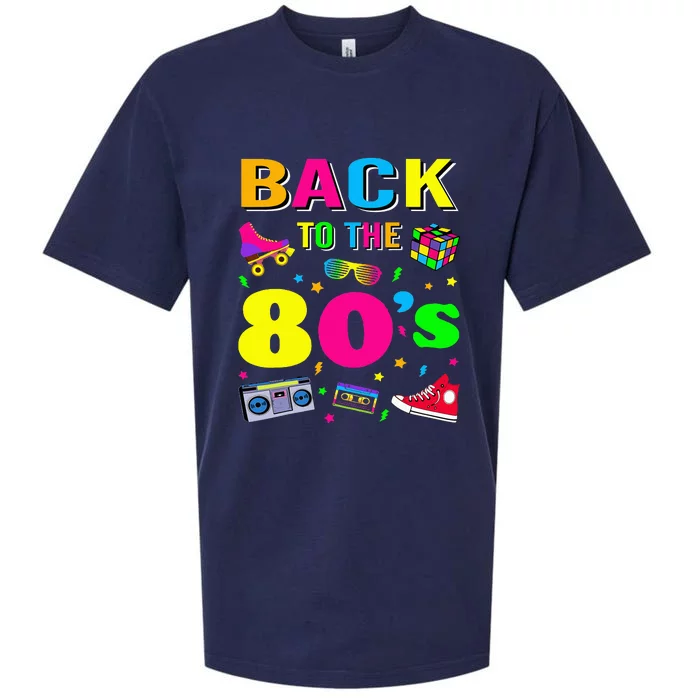 Vintage Retro Back To 80's Graphic Design Sueded Cloud Jersey T-Shirt