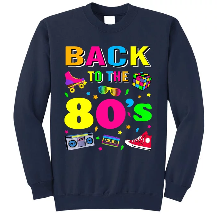 Vintage Retro Back To 80's Graphic Design Tall Sweatshirt