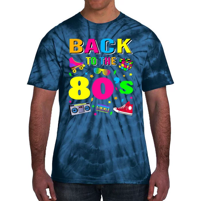 Vintage Retro Back To 80's Graphic Design Tie-Dye T-Shirt