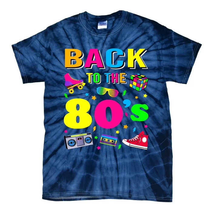 Vintage Retro Back To 80's Graphic Design Tie-Dye T-Shirt