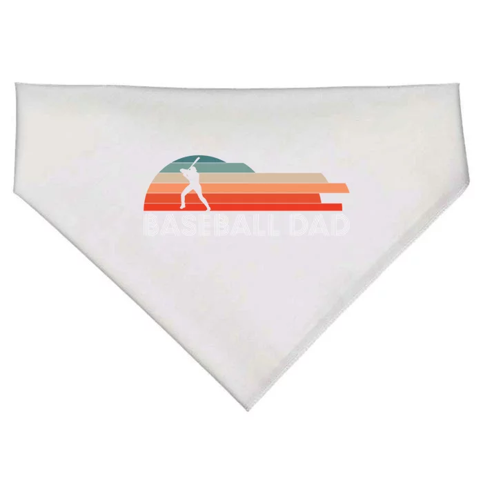 Vintage Retro Baseball Dad Gift USA-Made Doggie Bandana