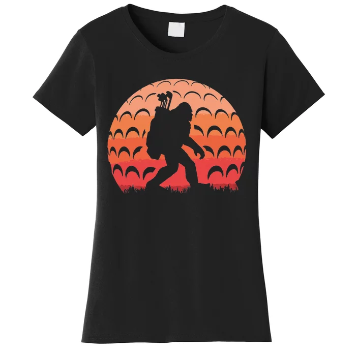 Vintage Retro Bigfoot Golf Golfer Sasquatch Women's T-Shirt