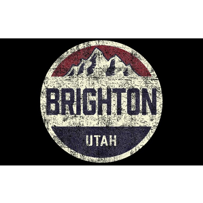 Vintage Retro Brighton Utah Mountain Circle Ski Bumper Sticker