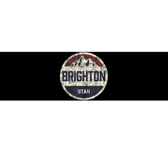 Vintage Retro Brighton Utah Mountain Circle Ski Bumper Sticker