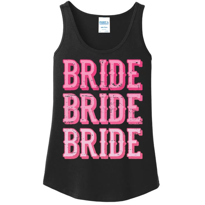 Vintage Retro Bride Rodeo Cowgirl Bachelorette Party Wedding Ladies Essential Tank