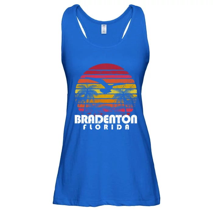 Vintage Retro Bradenton Fl Florida Beach Distressed Style Gift Ladies Essential Flowy Tank