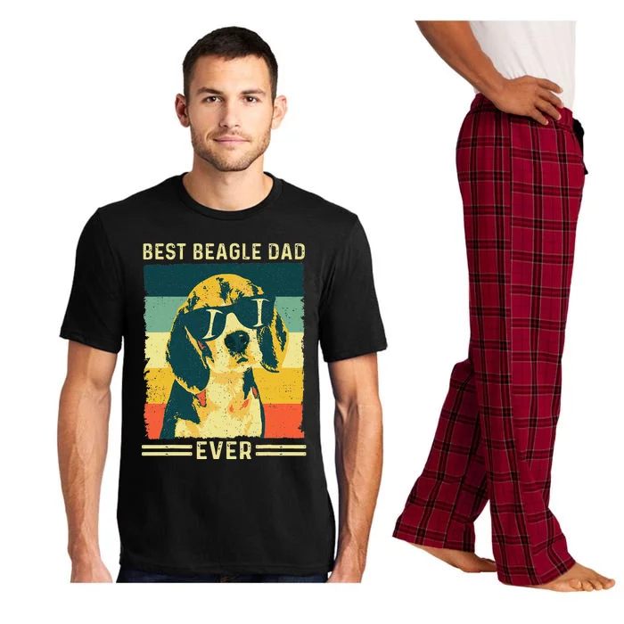 Vintage Retro Best Beagle Dad Ever - Father's Day Dog Lover Pajama Set