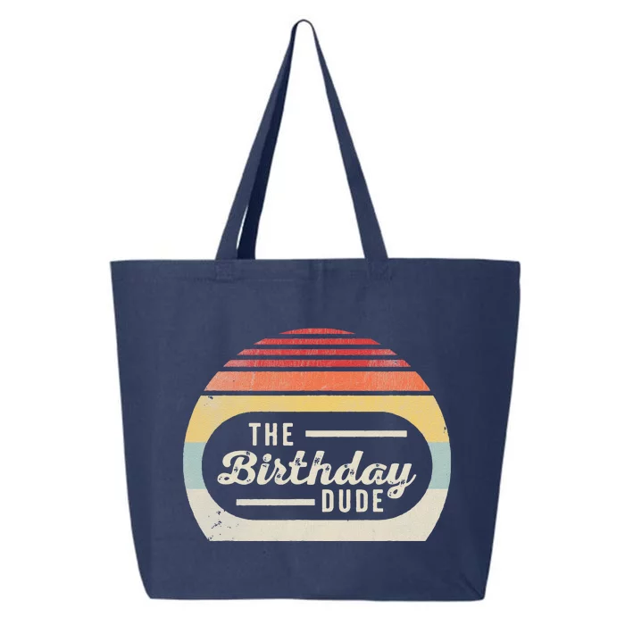 Vintage Retro Birthday Dude Funny Birthday Gift For Cute 25L Jumbo Tote