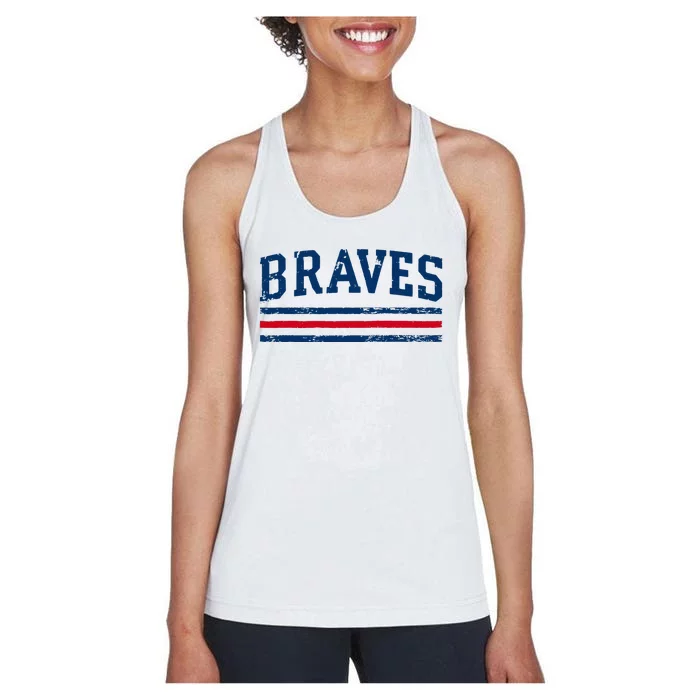 Vintage Retro Brave Name Classic 70s 80s Women's Racerback Tank