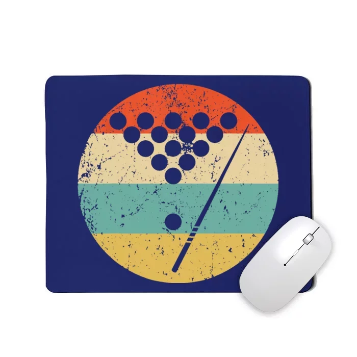 Vintage Retro Billiards Pool Gifts For Player Mousepad