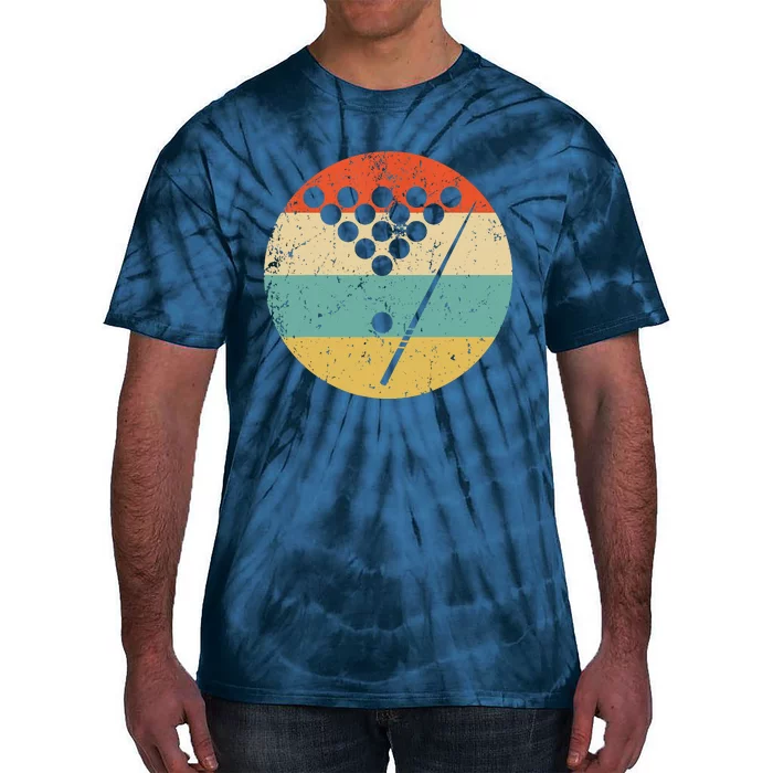 Vintage Retro Billiards Pool Gifts For Player Tie-Dye T-Shirt