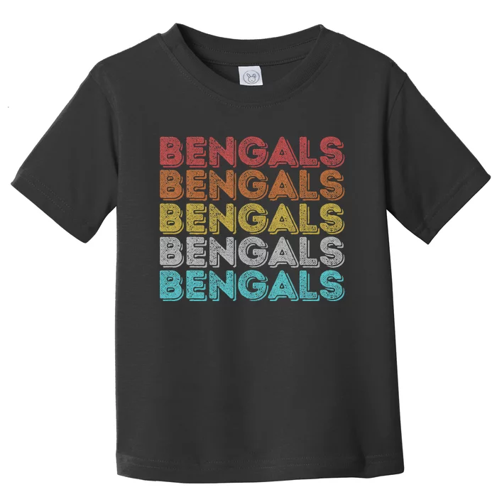 Vintage Retro Bengals Toddler T-Shirt