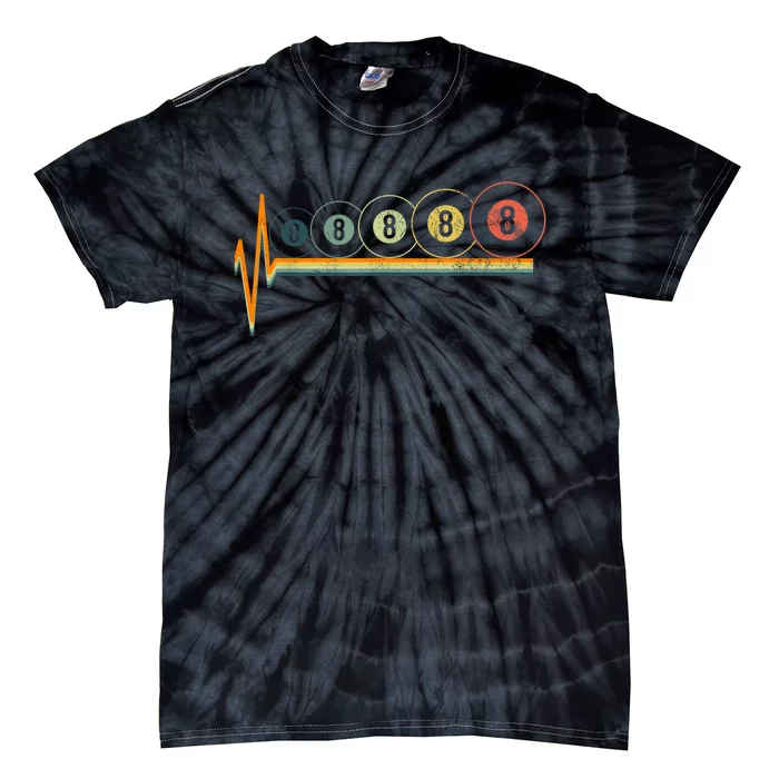 Vintage Retro Billiards Eight 8 Pool Gift Tie-Dye T-Shirt