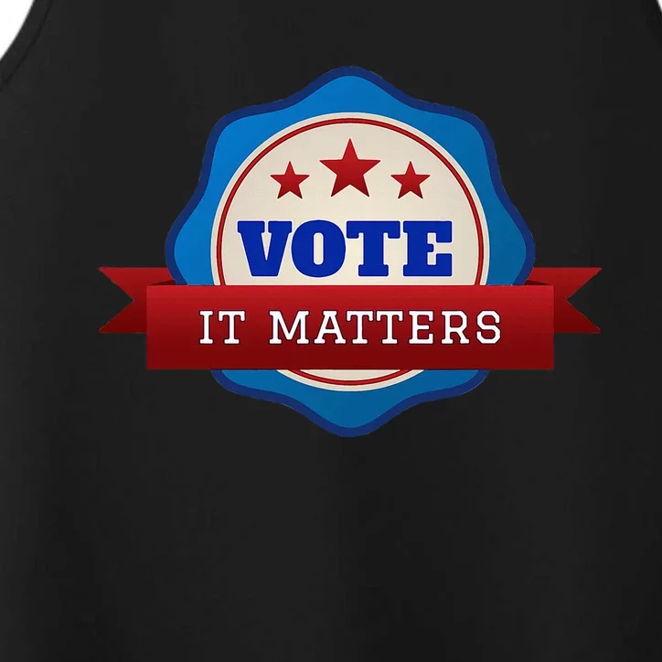 Voter Registration Badge Vote It Matters Election Midterm Performance Tank