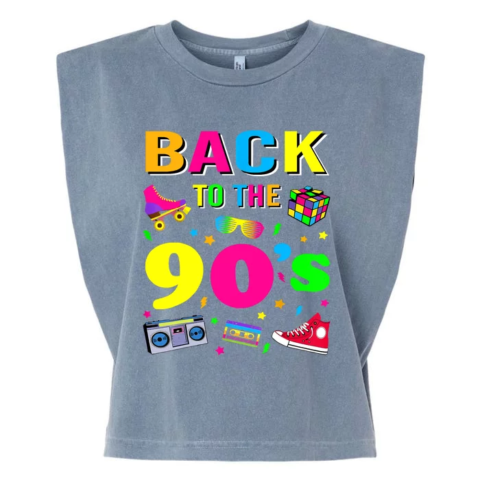 Vintage Retro Back To 90's Graphic Design Garment-Dyed Women's Muscle Tee