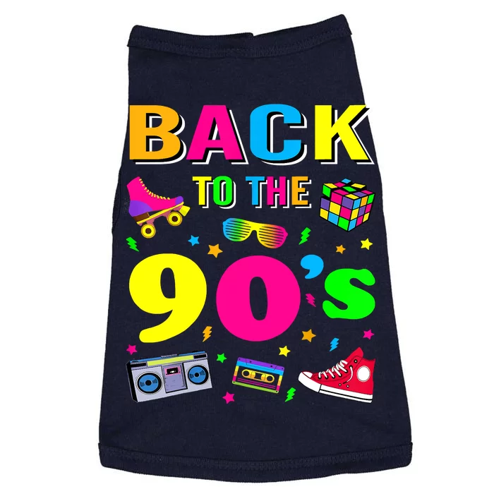 Vintage Retro Back To 90's Graphic Design Doggie Tank