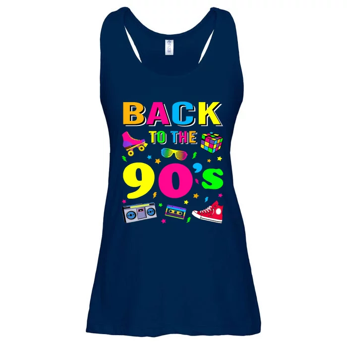 Vintage Retro Back To 90's Graphic Design Ladies Essential Flowy Tank