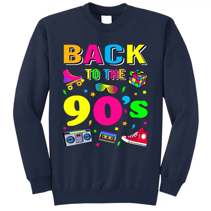 Vintage Retro Back To 90's Graphic Design Tall Sweatshirt