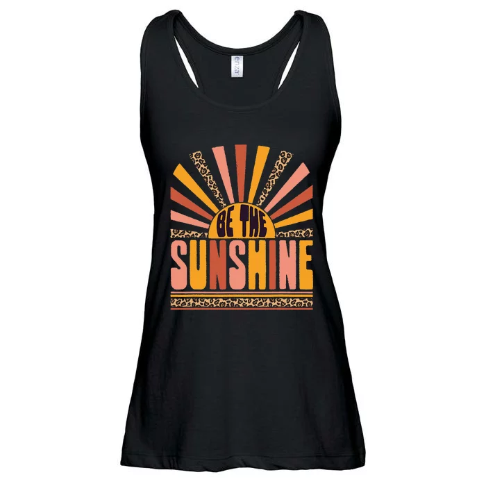 Vintage Retro Be The Sunshine Summer Leopard Ladies Essential Flowy Tank