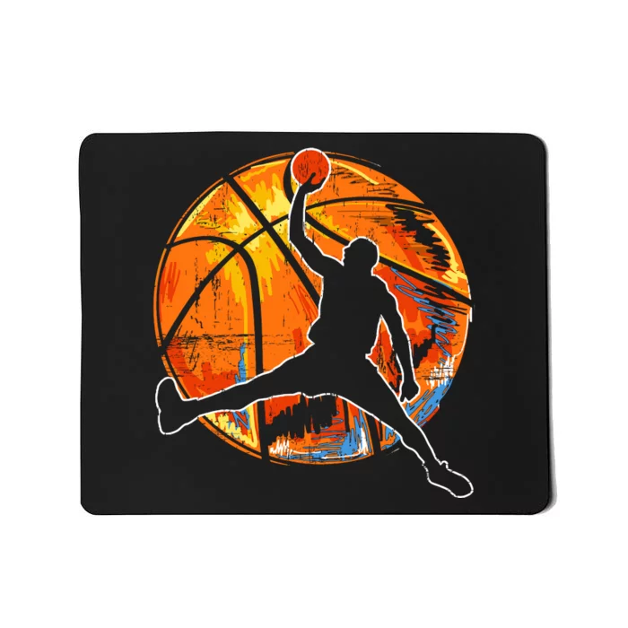 Vintage Retro Basketball 70s Mousepad