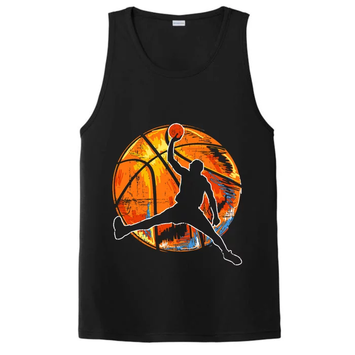 Vintage Retro Basketball 70s Performance Tank