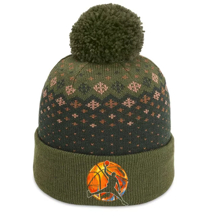 Vintage Retro Basketball 70s The Baniff Cuffed Pom Beanie