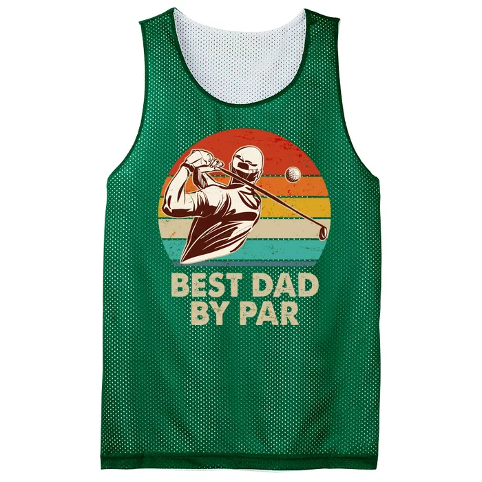 Vintage Retro Best Dad By Par Golfing Fan Mesh Reversible Basketball Jersey Tank