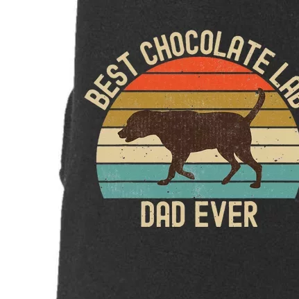 Vintage Retro Best Chocolate Lab Dad Ever Labrador Retriever Doggie 3-End Fleece Hoodie