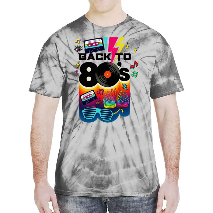 Vintage Retro Back To 80S I Love 80S Graphic Design Tie-Dye T-Shirt