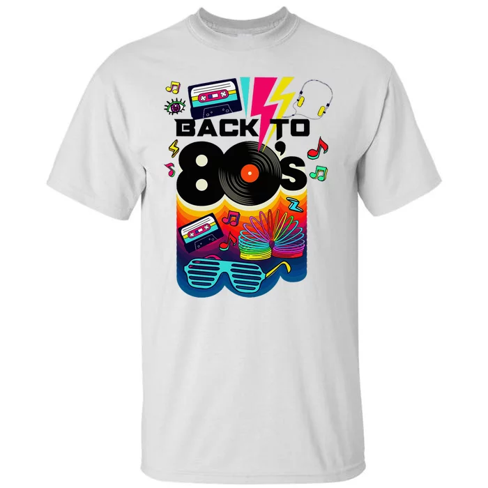 Vintage Retro Back To 80S I Love 80S Graphic Design Tall T-Shirt