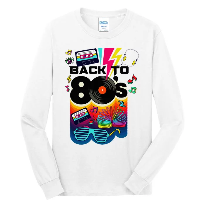 Vintage Retro Back To 80S I Love 80S Graphic Design Tall Long Sleeve T-Shirt