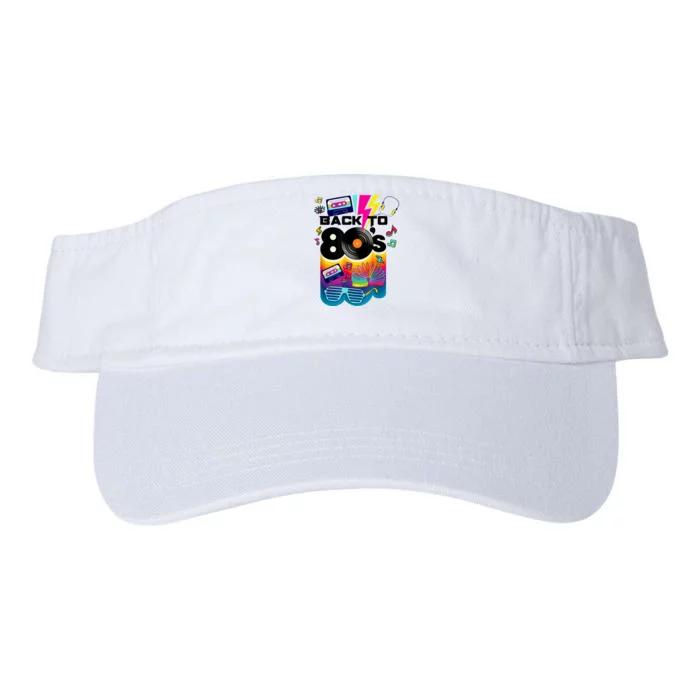 Vintage Retro Back To 80's Tees I Love 80's Graphic Design Valucap Bio-Washed Visor