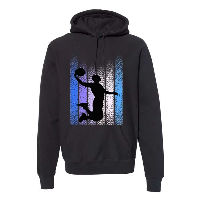 Vintage Retro Basketball Premium Hoodie