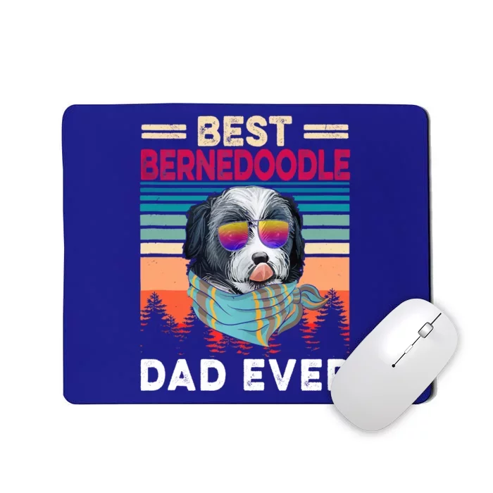 Vintage Retro Best Bernedoodle Dad Ever Cool Dog Father Day Cute Gift Mousepad