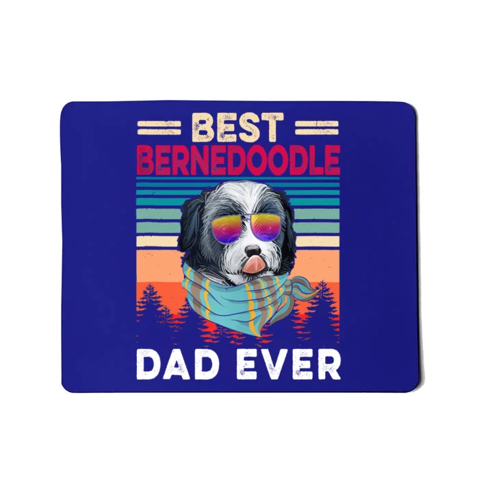 Vintage Retro Best Bernedoodle Dad Ever Cool Dog Father Day Cute Gift Mousepad