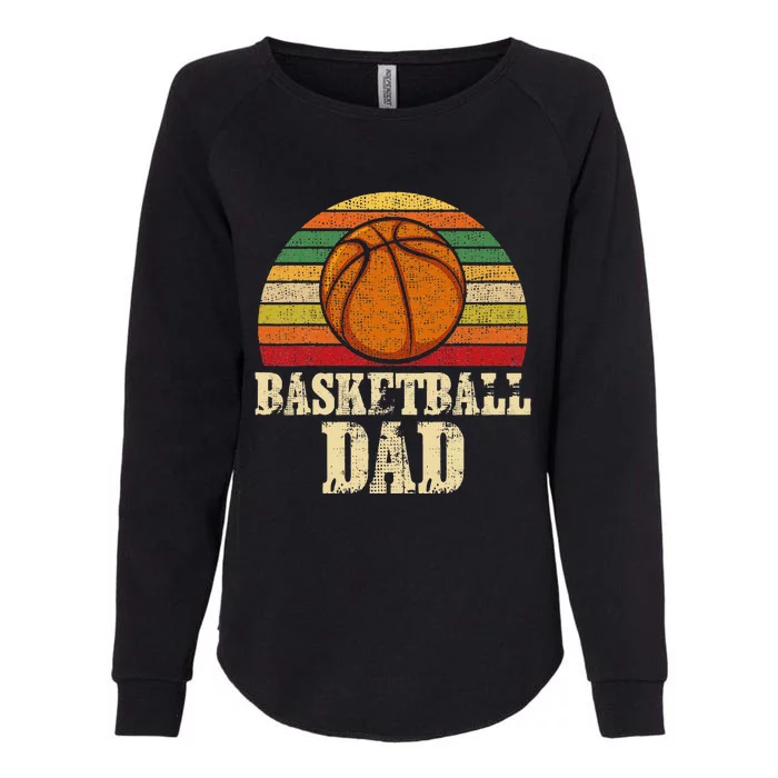 Vintage Retro Basketball Dad Fathers Day Present Womens California Wash Sweatshirt