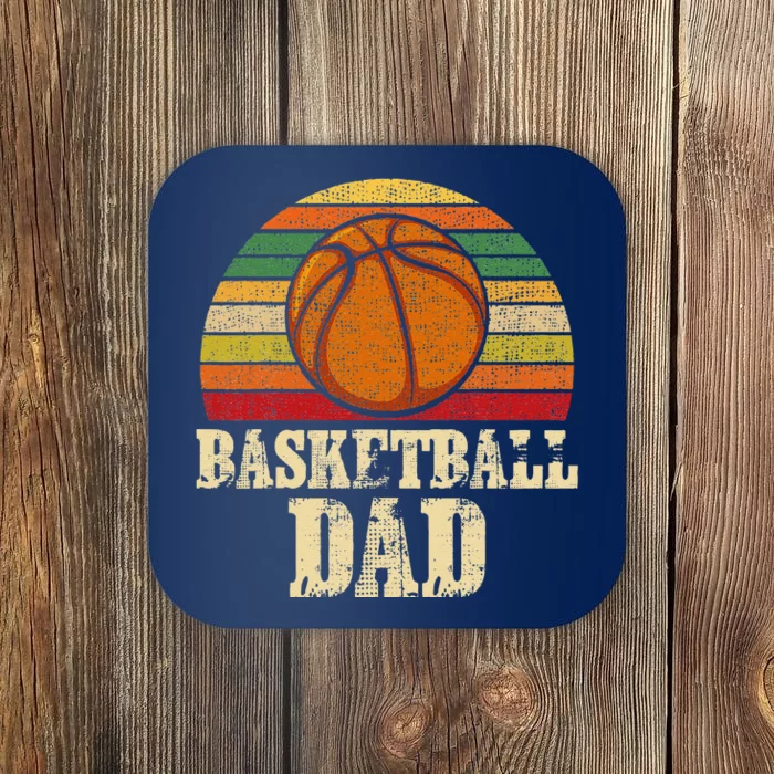 Vintage Retro Basketball Dad Fathers Day Present Coaster