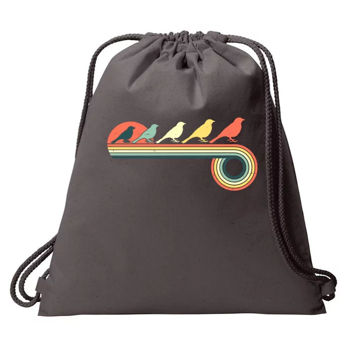 Vintage Retro Bird Drawstring Bag