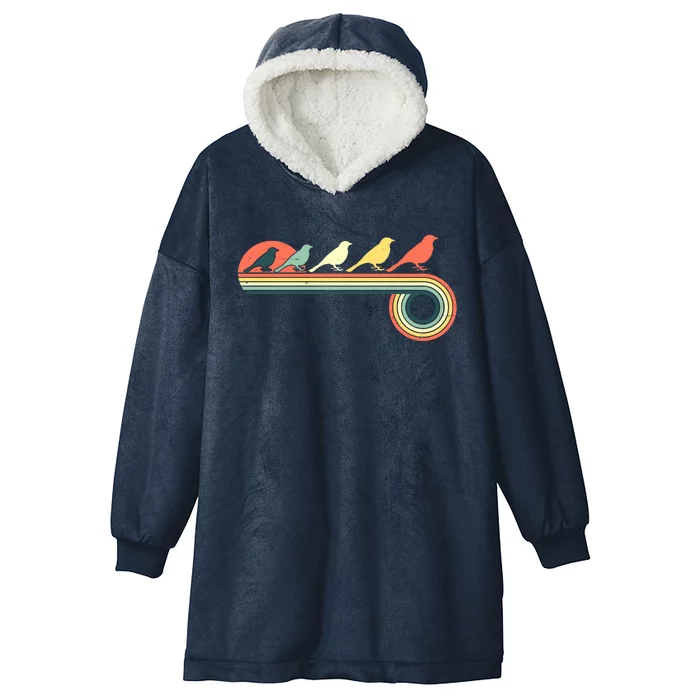 Vintage Retro Bird Hooded Wearable Blanket