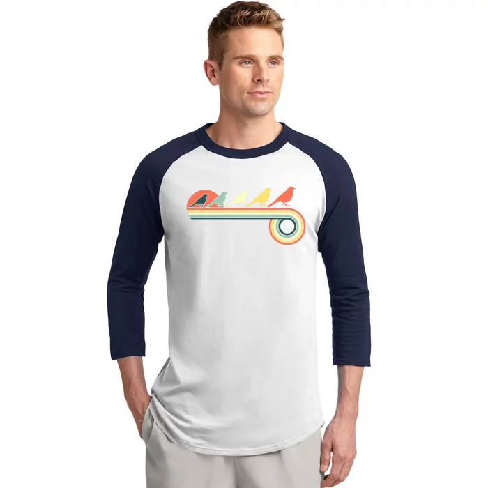 Vintage Retro Bird Baseball Sleeve Shirt