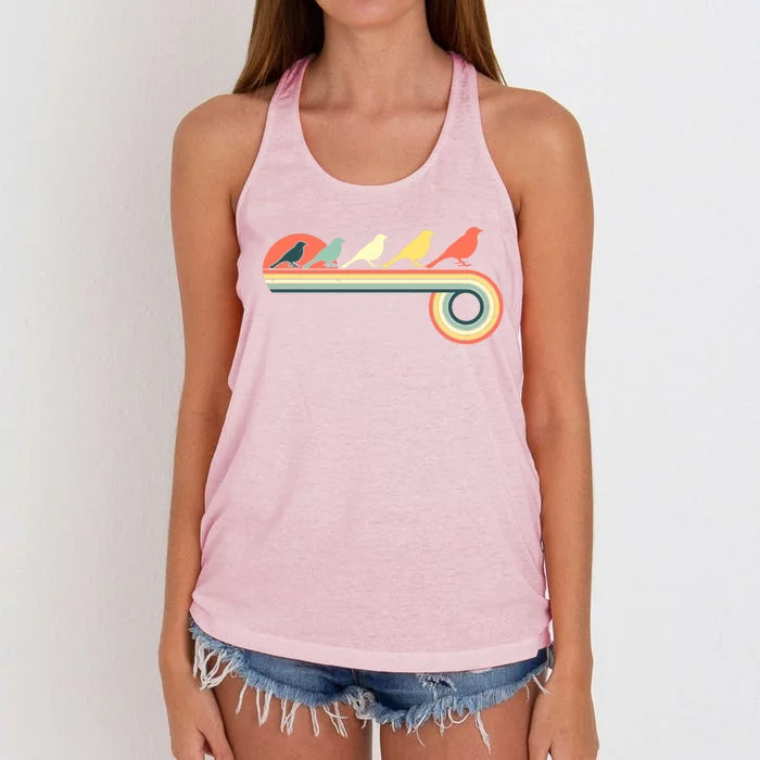 Vintage Retro Bird Women's Knotted Racerback Tank