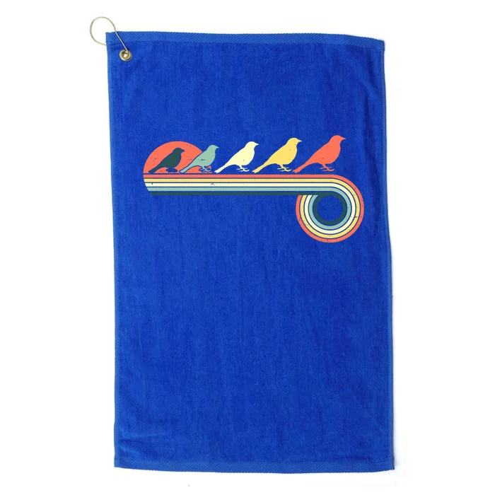 Vintage Retro Bird Platinum Collection Golf Towel